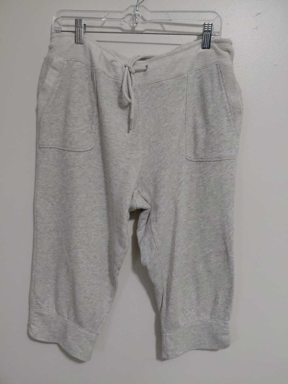 Calvin Klein Light Gray Drawstring Capris - Picture 3 of 7